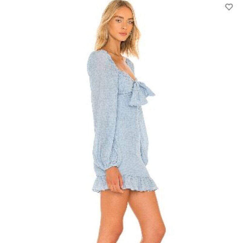 Majorelle Sofia Mini Dress Small Bow Cocktail Cottage Coquette Fairy Pastel Boho - Picture 3 of 11